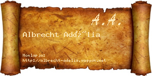Albrecht Adélia névjegykártya